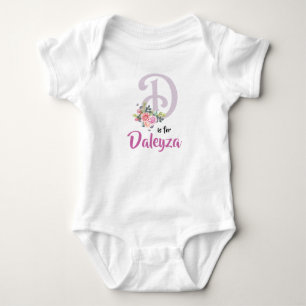 Body Para Bebé Daleyza Nombre Equipo Para Bebés Letra D Romper Fl