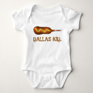 Body Para Bebé Dallas Kid TX Texas Corndog Corn Dog Mustard