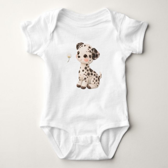 Body Para Bebé Dalmatian Baby Bodysuit – Cute Spotted Puppy 🐶 (Anverso)