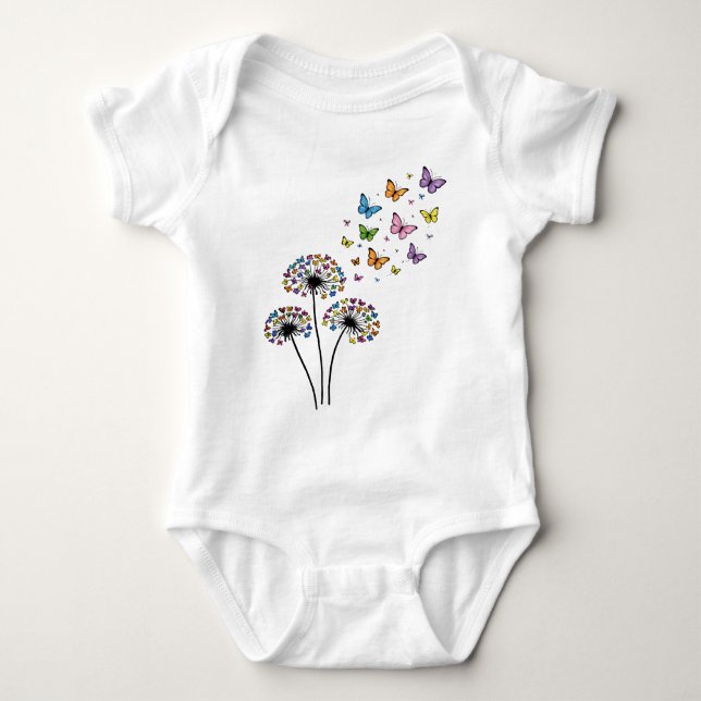 Body Para Bebé Dandelion butterfly flow (Anverso)
