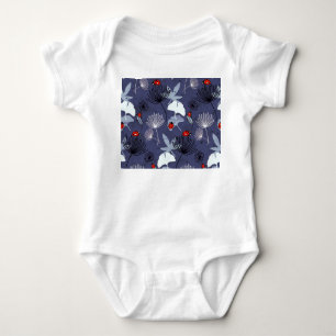Body Para Bebé Dandelion Ginkgo: Dibujo a mano abstracta