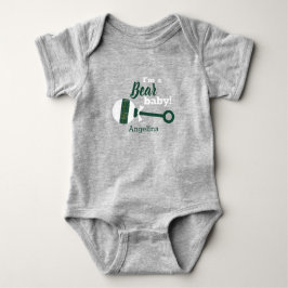 Body Para Bebé Dardo Green Plaid Rattle Bear Baby Bodysuit