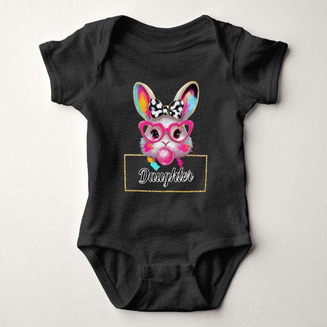 Body Para Bebé Daughter Bubble Easter Bunny (Anverso)