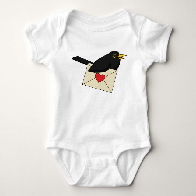 Body Para Bebé De Blackbird con amor (Anverso)