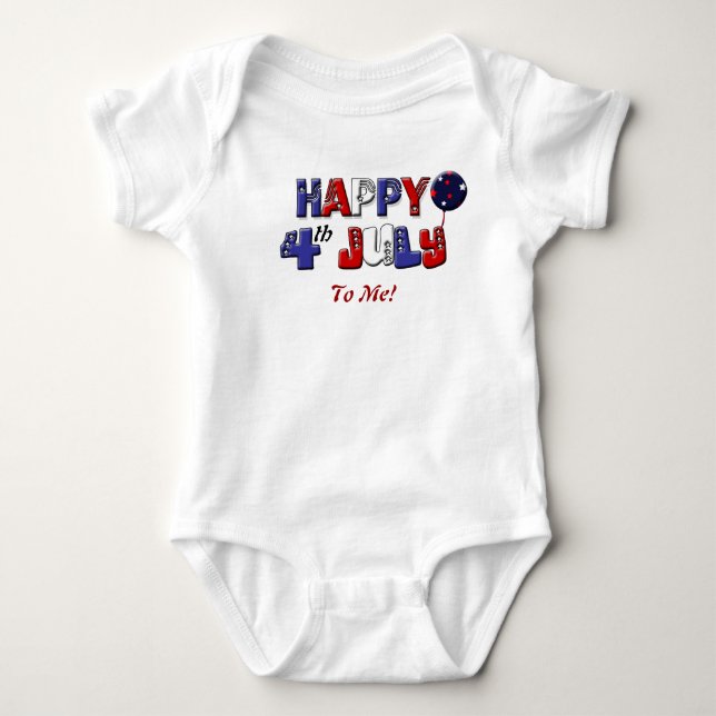 Body Para Bebé De los bebés 4to primero del día de julio (Anverso)
