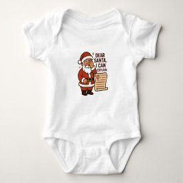 Body Para Bebé Dear Santa, I Can Explain Baby Bodysuit