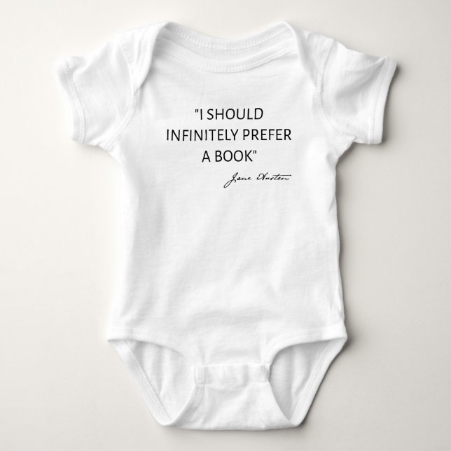 Body Para Bebé Debería Preferir Infinitamente Un Libro - Jane Aus (Anverso)