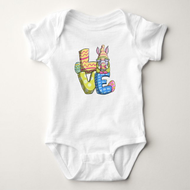 Body Para Bebé Decoración de amor, Pascua (Anverso)