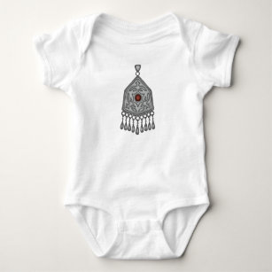 Body Para Bebé Decoración de plata de Janymsoul Kazakh para chica