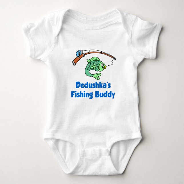 Body Para Bebé Dedushka Fishing Buddy (Anverso)