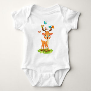 Body Para Bebé Deer bebé con mariposas-23475