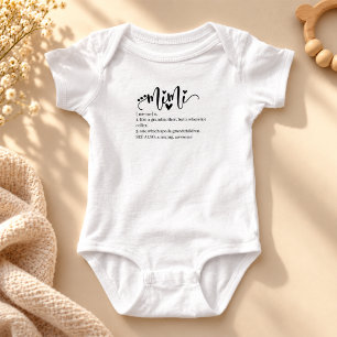 Body Para Bebé Definición de Mimi Abuela Escritura Corazón Mínimo