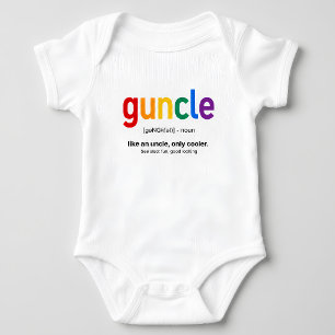 Body Para Bebé Definición Divertida de Guncle Arcoíris