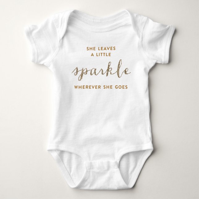 Body Para Bebé Deja una pequeña camiseta infantil Sparkle™ (Anverso)