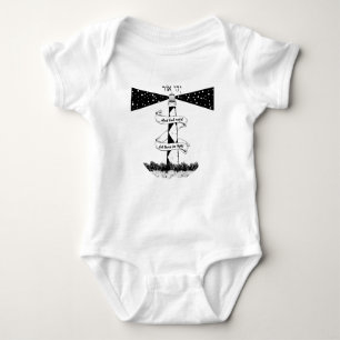 Body Para Bebé DEJEN QUE HAYA Faro LUJO blanco y negro