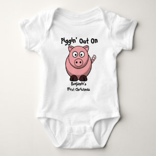 Body Para Bebé Del personalizar de Piggin 1ra camiseta del bebé
