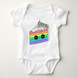 Body Para Bebé Delantal de niños Camiseta de pastel de cumpleaños