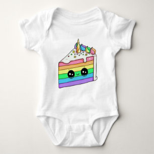 Body Para Bebé Delantal de niños Camiseta de pastel de cumpleaños