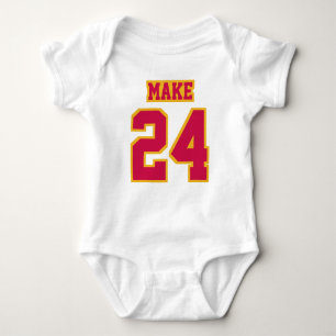 Body Para Bebé Delantero BLANCO CRIMSON GOLD Bodysuit Football Je