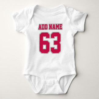 Body Para Bebé Delantero BLANCO CRIMSON SILVER Tutu Football Jers