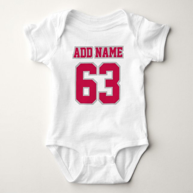 Body Para Bebé Delantero BLANCO CRIMSON SILVER Tutu Football Jers (Anverso)