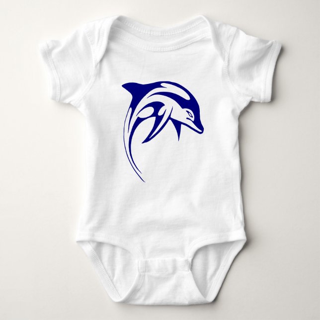 Body Para Bebé Delfín azul (Anverso)