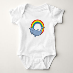 Body Para Bebé Delfín con arcoiris