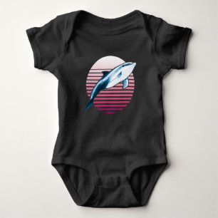 Body Para Bebé Delfín Retro de Estilo Vintage