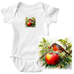 Body Para Bebé Delicia de Pájaro y Manzana Caprichosa