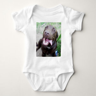 Body Para Bebé Delicias Goofy: Cachorros de chocolate marrón,