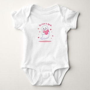 Body Para Bebé Demasiado Lindo para Asustar Camiseta de Halloween