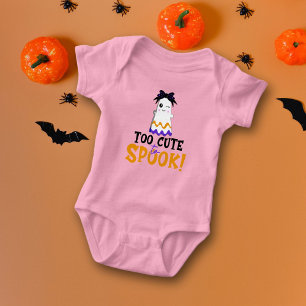 Body Para Bebé ¡Demasiado Lindo Para Asustar! Halloween Rosa