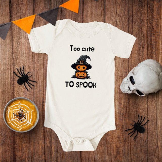 Body Para Bebé Demasiado lindo para hablar Adorable Halloween (Too cute to Spook Toddler's Halloween Bodycuit)