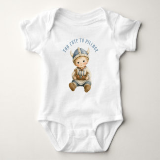 Body Para Bebé Demasiado Lindo para saquear | Bebé Vikingo