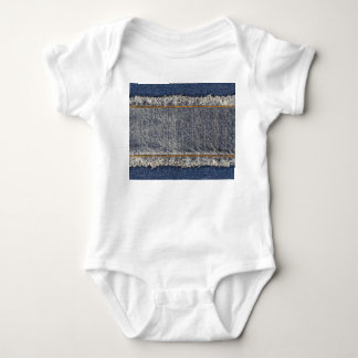 Body Para Bebé Denim Blue Jeans: Parche doble Casual