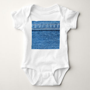 Body Para Bebé Denim Blue: Textura clásica de jeans.