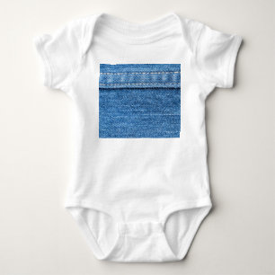 Body Para Bebé Denim Blue: Textura clásica de jeans.