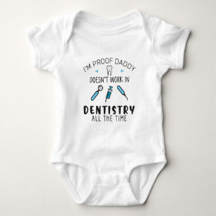 Body Para Bebé Dentista divertido papá - bebé dental - ortodoncis