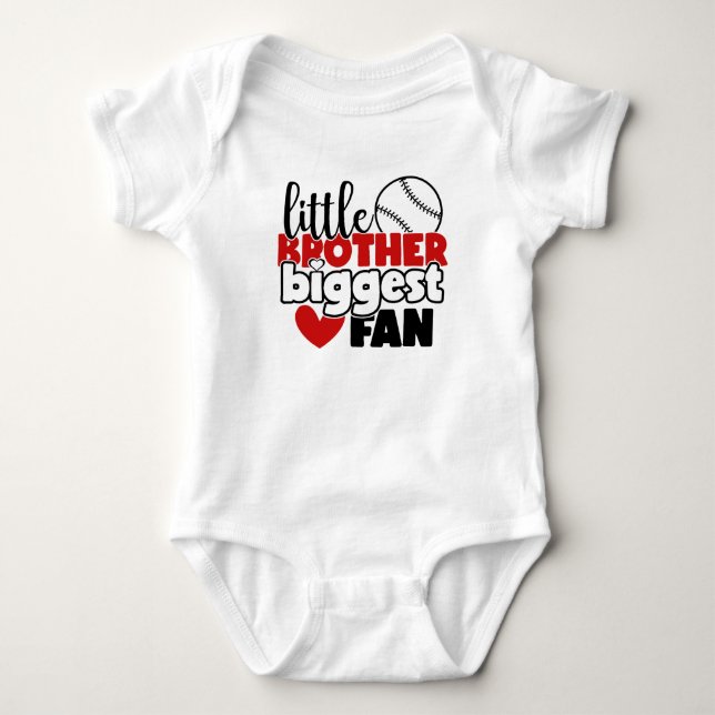 Body Para Bebé Deportes de béisbol pequeño Hermano mayor (Anverso)