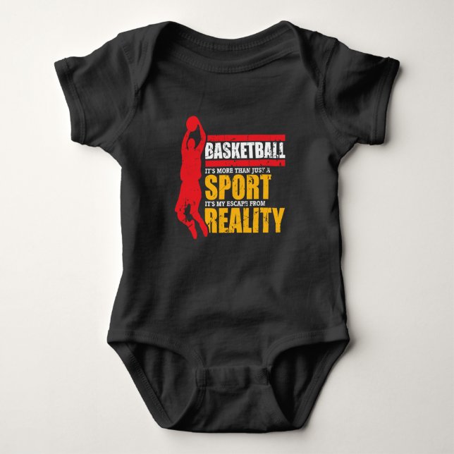 Body Para Bebé Deportes del baloncesto - refranes divertidos del (Anverso)