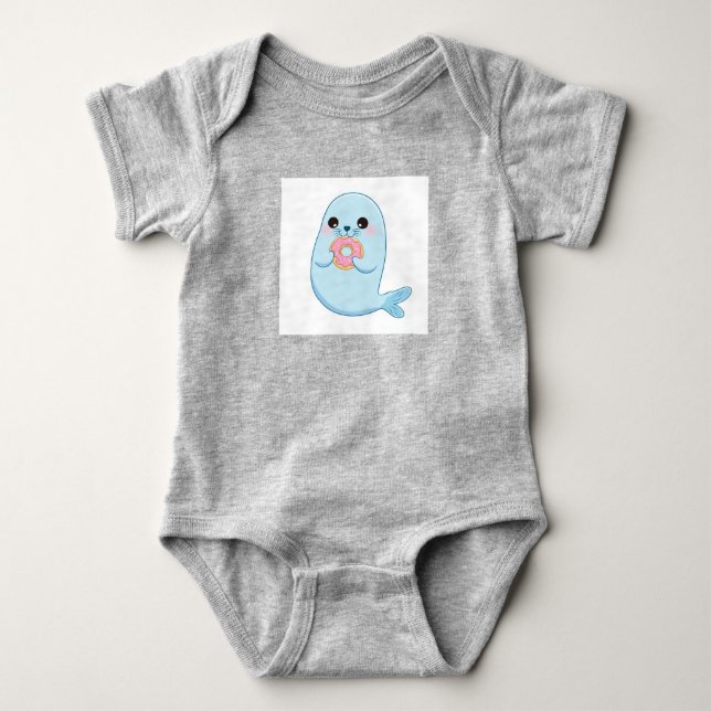 Body Para Bebé Descripción de Bodys para Bebé de Foca de Dibujos  (Anverso)