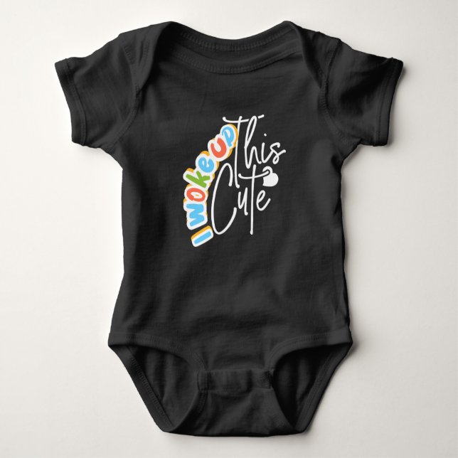 Body Para Bebé Desperté este regalo de bebé para Baby Shower (Anverso)