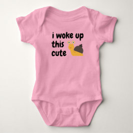 Body Para Bebé Desperté Personalizado de caracol lindo color traj