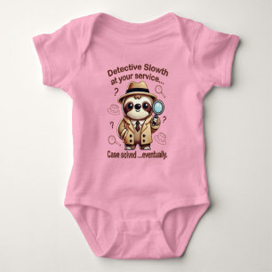 Body Para Bebé "Detective Sloth" Sloth Private Eye
