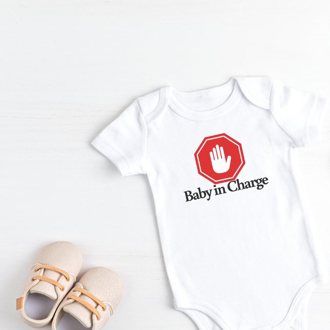 Body Para Bebé Detener: Bebé a cargo (Stop: Baby In Charge Baby Bodysuit)