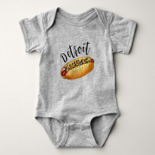 Body Para Bebé Detroit Michigan MI Coney Island Hot Dog Hotdog