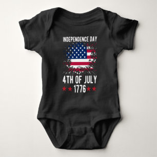 Body Para Bebé Día de la Independencia 4 de Julio 1776-68925