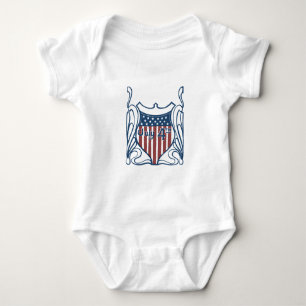 Body Para Bebé Día de la Independencia 4 de julio Escudo Vintage 