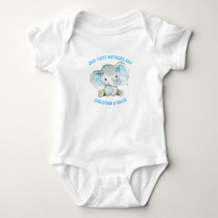 Body Para Bebé Día de la Madre niño bebé selva azul elefante