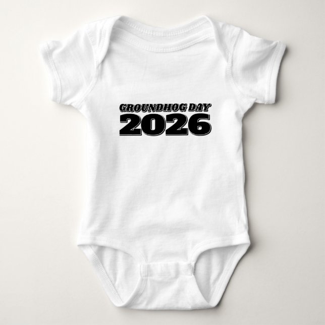 Body Para Bebé Día de la marmota 2026 (Anverso)